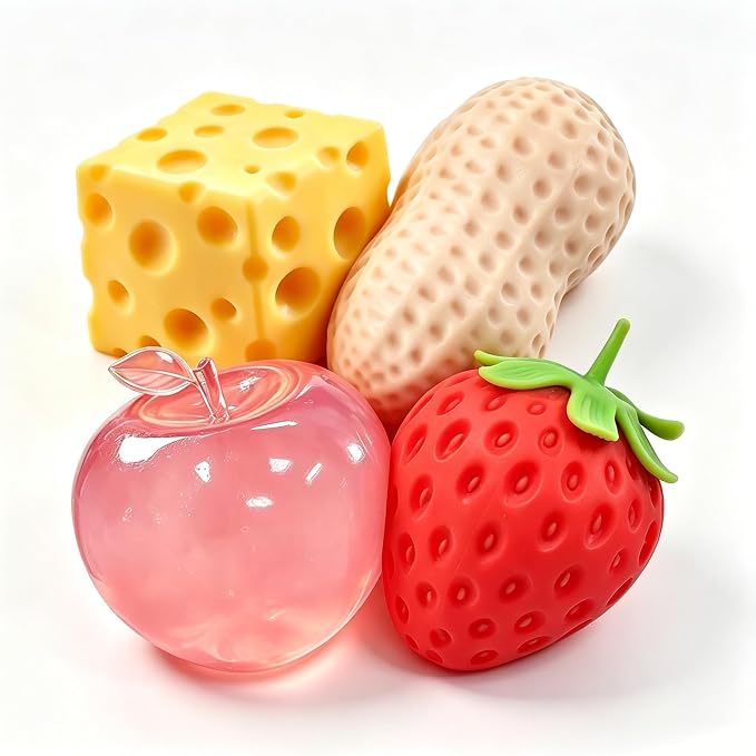 Pack 4 pièces Squishy Fruits